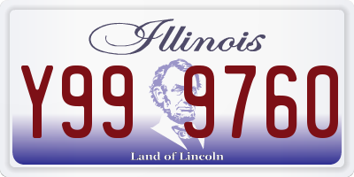 IL license plate Y999760
