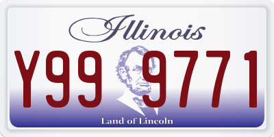 IL license plate Y999771