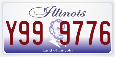 IL license plate Y999776