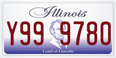 IL license plate Y999780