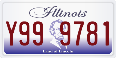 IL license plate Y999781