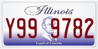 IL license plate Y999782