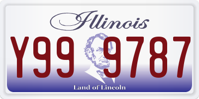 IL license plate Y999787