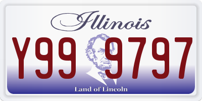 IL license plate Y999797
