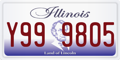 IL license plate Y999805