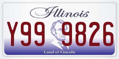 IL license plate Y999826