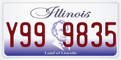 IL license plate Y999835