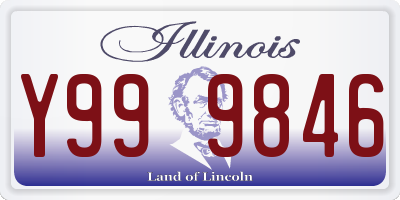IL license plate Y999846