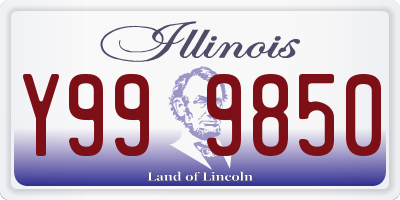 IL license plate Y999850