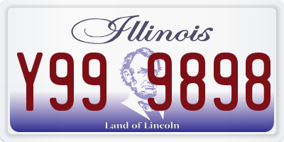 IL license plate Y999898