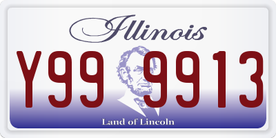 IL license plate Y999913