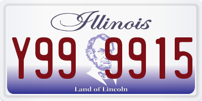 IL license plate Y999915
