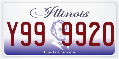 IL license plate Y999920