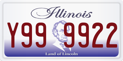 IL license plate Y999922