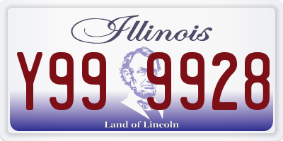 IL license plate Y999928