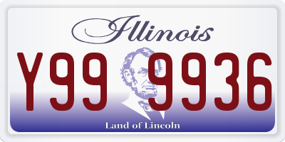 IL license plate Y999936
