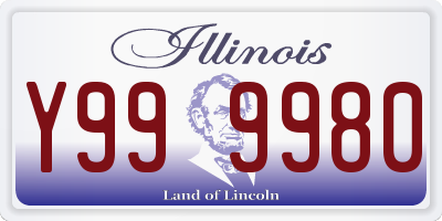 IL license plate Y999980