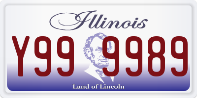 IL license plate Y999989