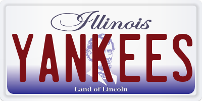 IL license plate YANKEES