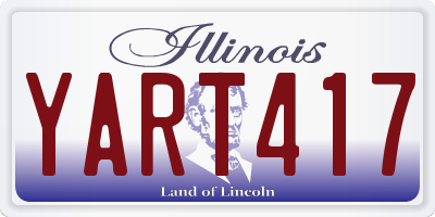 IL license plate YART417