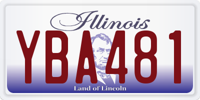 IL license plate YBA481