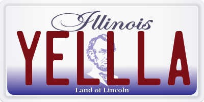 IL license plate YELLLA