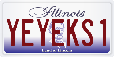 IL license plate YEYEKS1