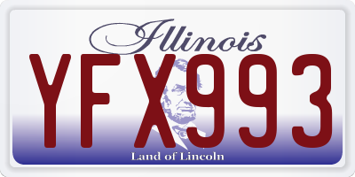 IL license plate YFX993