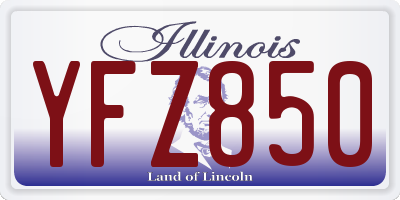 IL license plate YFZ850