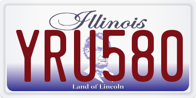 IL license plate YRU580