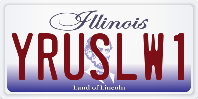 IL license plate YRUSLW1
