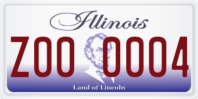 IL license plate Z000004