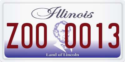 IL license plate Z000013