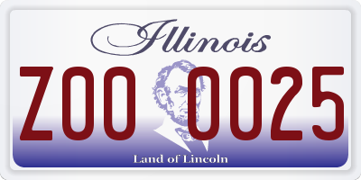 IL license plate Z000025