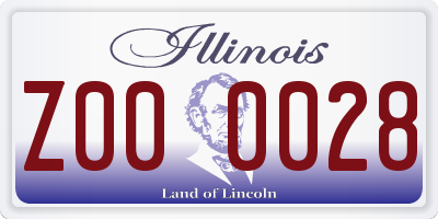IL license plate Z000028