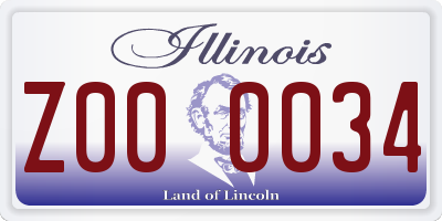 IL license plate Z000034