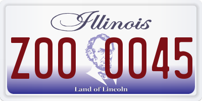 IL license plate Z000045