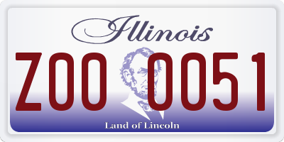 IL license plate Z000051