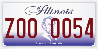 IL license plate Z000054