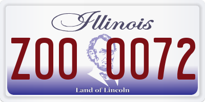 IL license plate Z000072
