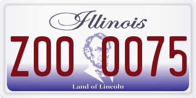 IL license plate Z000075