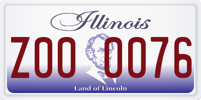 IL license plate Z000076