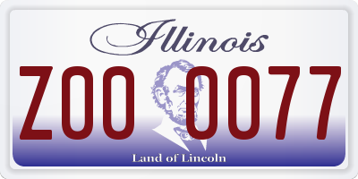 IL license plate Z000077