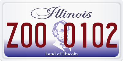 IL license plate Z000102