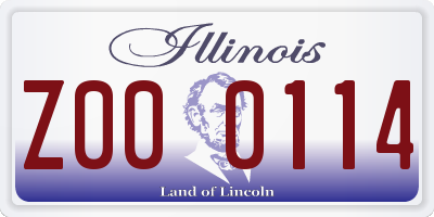 IL license plate Z000114