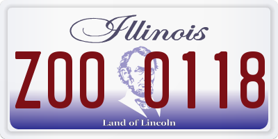IL license plate Z000118