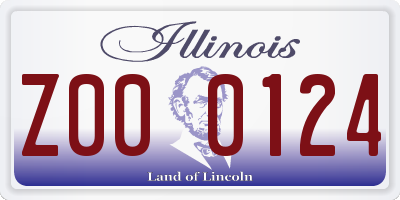IL license plate Z000124