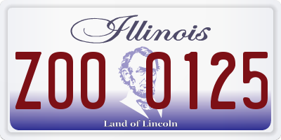 IL license plate Z000125