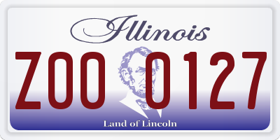 IL license plate Z000127