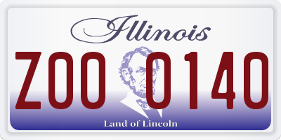 IL license plate Z000140